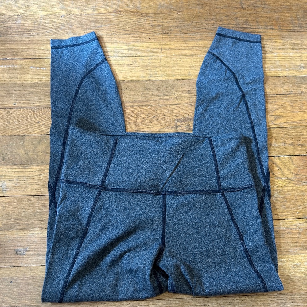 Athleta Gray Heathered High-Waisted Leggings